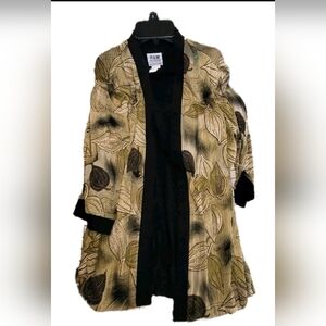 Sparkly Leaf Design R&M Richards Woman's Jacket  w/Built-in Camisole 16WP